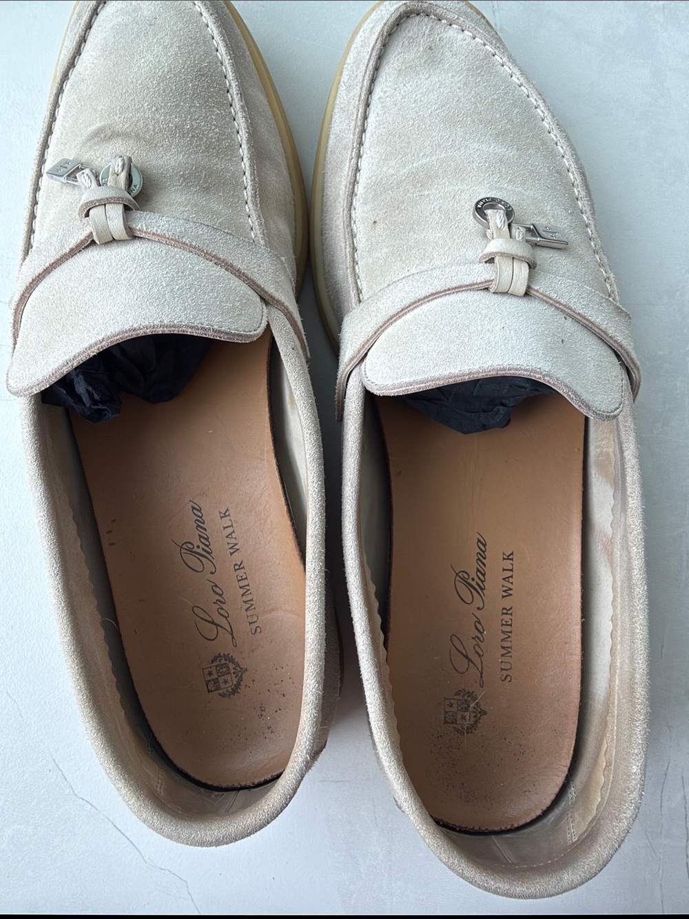 Loro Piana gray Suede Loafers summer walk - Picture 2 of 5